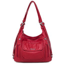 Hohe Qualität Leder Rucksack Frauen Reise Bagpack Weibliche Große Kapazität Schulrucksack Umhängetaschen für Frauen 2022 Sac A Dos