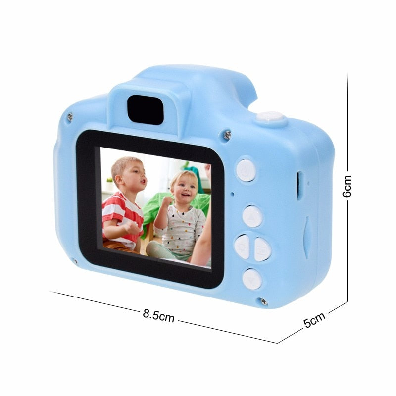 Mini cámara de fotos de dibujos animados, juguetes de 2 pulgadas con pantalla HD, cámara Digital para niños, grabadora de vídeo, videocámara, juguetes para niños y niñas, regalo