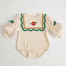 New Autumn Korean Style Baby Girls Cotton Princess Romper Long Sleeve Baby Girls Jumpsuits Newborn Girls Crawling Clothes