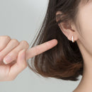 TrustDavis Creolen aus 925er Sterlingsilber für Männer/Frauen, süßes, ordentliches Geschenk für Mädchen/Jungen, edles Schmuckzubehör, Partygeschenk, DA1417