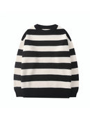 Herbst Winter Gestrickte Gestreifte Pullover Frauen Casual Übergroße Pullover Pullover Lose Warme Pullover Streetwear Teen Strickwaren