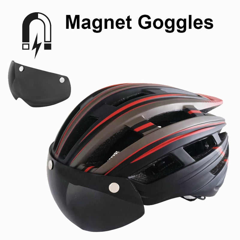 Electric Scooter Helmet With LED Rear Light Adult Cycling Helmet For MTB Road Bike Bicycle Ski Downhill Skateboard Night Riding