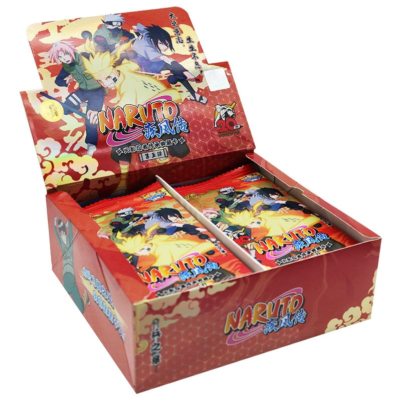 KAYOU Genuine Naruto Cards Box Anime Figure Card Booster Pack Sasuke Collection Flash Card Toy Birthday Christmas Gift for Kids