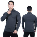 Kompressionsshirts Bodybuilding Fußball Herren Outdoor Langarm Training Sporttrikots Schnelltrocknend Running Man Fitness T-Shirt