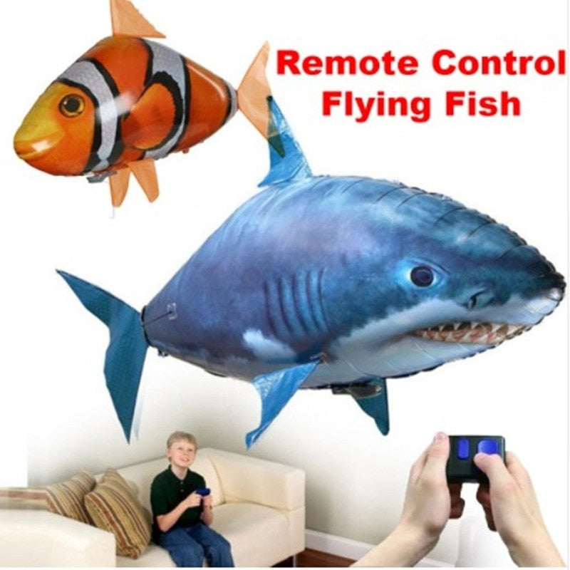 Remote Control Shark Toy Air Swimming Fish RC Animal Toy Infrared RC Flying Toys Air Balloons Clown Fish Gifts Party Decoration