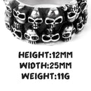 Edelstahl Mann Männer Ringe Punk Rock Gothic HipHop Domineering Multiple Skull Carving für Biker Male Boy Modeschmuck Geschenk