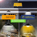 IP65 Wasserdichte Doppelkopf-Solarpendelleuchte Outdoor Indoor Solarlampe mit Kabel Geeignet für Hof, Garten, Innen usw.