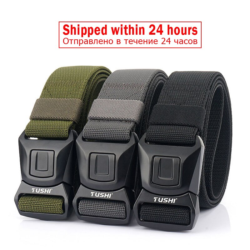 MEDYLA Elastic Tactical Belt High Strength Elastic Fiber Metal Buckle Sports Belt Adjustable Length Outdoor Sports Accessories