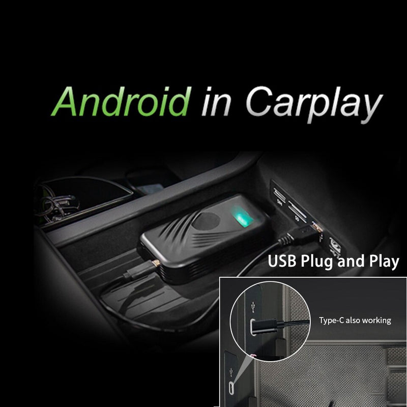 Nueva actualización 4 + 64G Carplay Box Universal Car Android System Car-Play AI USB Dongle