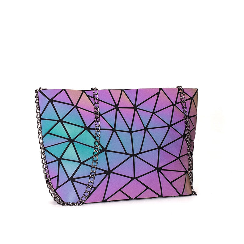 DIOMO Messenger Bag Damen Kettentasche Trend Fashion Luminous Geometric Sling Bag Sac Femme Schultergurt Female Bolsas Feminina