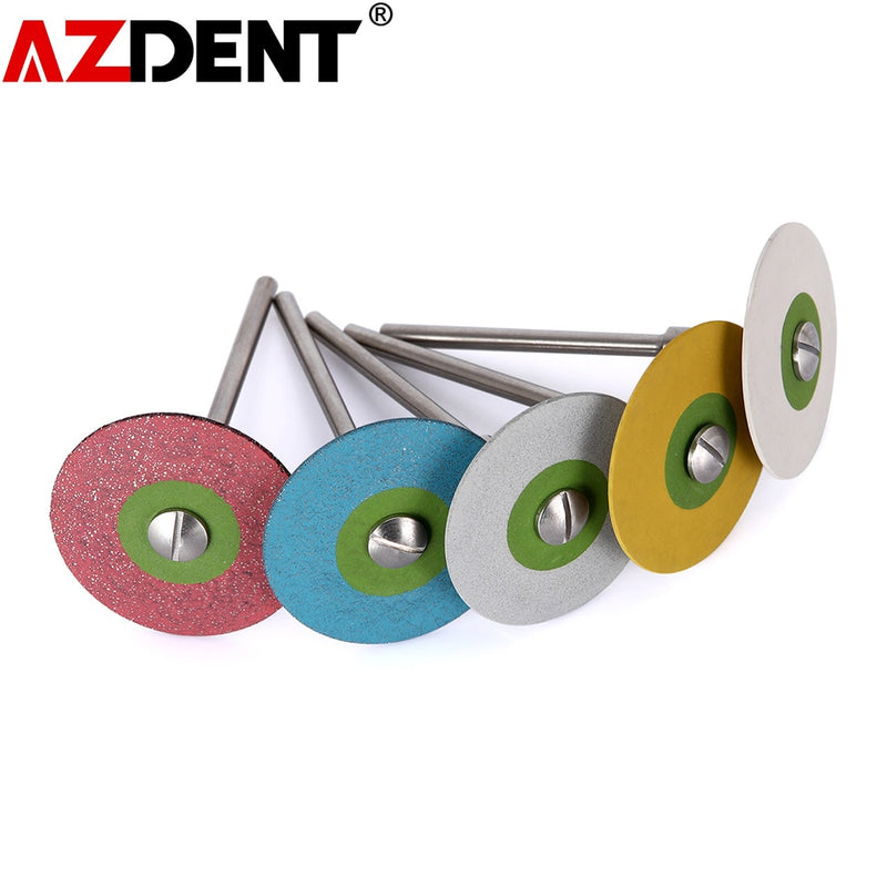 1 PC Azdent Dental (HP) 26mm Rubber Diamond Polisher Wheel Disc for Zirconia Porcelain Restorations