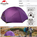 Naturehike Mongar 2-3 Personen Campingzelt 15D Nylon Upgrade Doppelschicht Outdoor Zelt Ultraleichtes Wasserdichtes Reise Wanderzelt