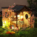 Cutebee DIY Dollhouse Kit Apartment Loft Miniatur-Puppenhäuser aus Holz mit Möbel-LED-Leuchten für Kindergeburtstagsgeschenk