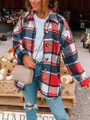 Chaqueta a cuadros de otoño para mujer, chaqueta larga a cuadros para mujer, camisa de invierno de manga larga para mujer, chaquetas, abrigos para mujer 2022