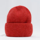 Sombrero de invierno de gran venta, sombreros de invierno de piel de conejo Real para mujer, gorros cálidos a la moda para mujer, gorro para la cabeza con cubierta sólida para adultos