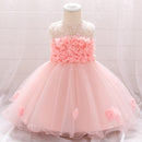 2022 Baby Mädchen Party Kleider Neugeborenes Baby Taufe Kleid Für Mädchen Geburtstag Prinzessin Kleidung Perlen Infant Hochzeitskleid