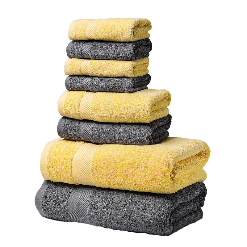 SEMAXE Luxury Bath Towel Set,2 Large Bath Towels,2 Hand Towels,4 Washcloths. Cotton Highly Absorbent Bathroom Towels (Pack of 8)