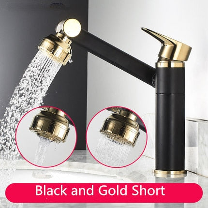 Tuqiu Multifunction Bathroom Faucet Gold Sink Faucet Hot Cold Water Mixer Crane Antique Bronze Deck Mounted Universal Water Taps