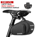 ROCKBROS Fahrradsatteltasche 3D-Schale Regendicht Reflektierend Stoßfest Fahrradschlauch Hinten Sattelstütze Tasche Fahrradzubehör