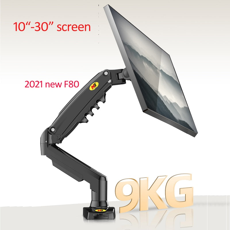 2019 NEU NB F80 Desktop17-27" LCD LED Monitorhalter Arm Gasfeder Vollbewegliche Gasfeder Flexi TV-Halterung Belastbar 2-9 kg