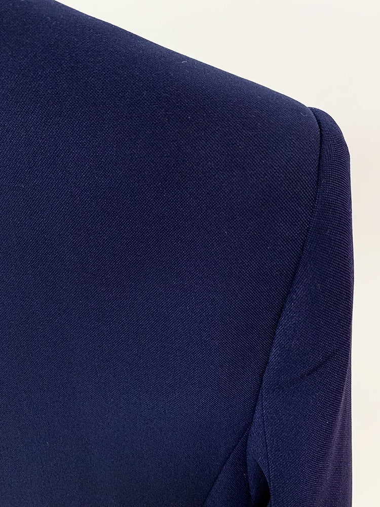 Nueva chaqueta de diseñador de moda 2022 de alta calidad, chaqueta clásica ajustada con botones de León de Metal y doble botonadura, S-5XL exterior