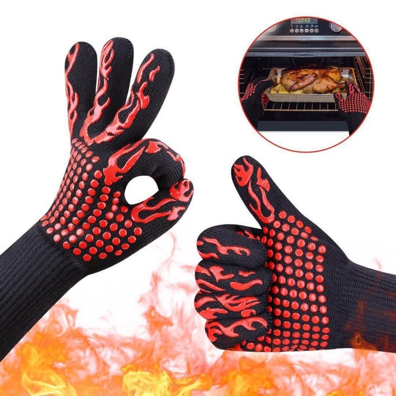 Guantes de cocina resistentes al calor para horno, Guantes de silicona para parrilla, agarraderas multifuncionales para hornear, barbacoa, Guantes Horno, 2 uds.