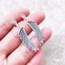 Ohrringe Heller Kolibri-Flügel Neu Regenbogen Böhmen Geschenk für Frauen Hochwertiges 925er Sterlingsilber Mehrfarbiger feiner Schmuck