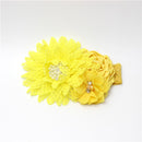 Baby Mädchen Blumen Stirnband Neugeborenes Kind Perlen Blumen mit Spitze breite Stirnbänder Bebes Haarschmuck Phoro Requisiten Kinder Turban