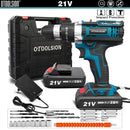 2 Geschwindigkeit 21 V Schlagbohrmaschine Schlagschrauber Elektrische Drahtlose Elektrowerkzeuge Lithium-Ionen-Akku Zum Bohren in Stahl Holz Keramik