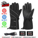 Guantes de moto HEROBIKER, Guantes impermeables con calefacción, Guantes de moto con pantalla táctil alimentados por batería, Guantes de equitación para carreras de motos de invierno ##
