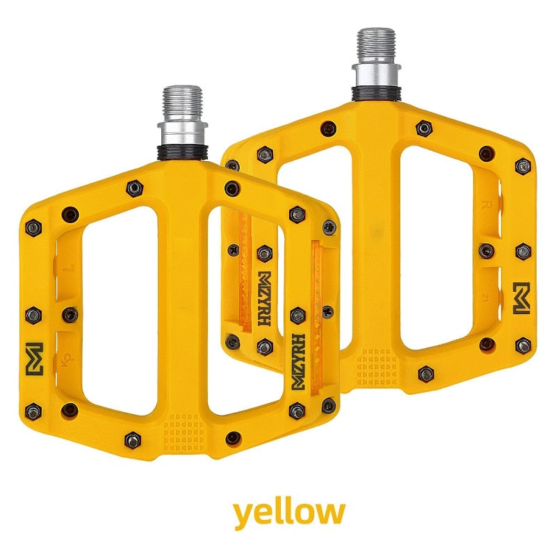 MZYRH Ultraleichte Dichtungslager Fahrrad Fahrradpedale Radfahren Nylon Rennrad BMX Mtb Pedale Flache Plattform Fahrradteile Zubehör