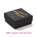 Quadratisch/Rechteck Schmuck Organizer Box für Ohrringe Halskette Armband Display Geschenkbox Halter Verpackung Kartons schwarz