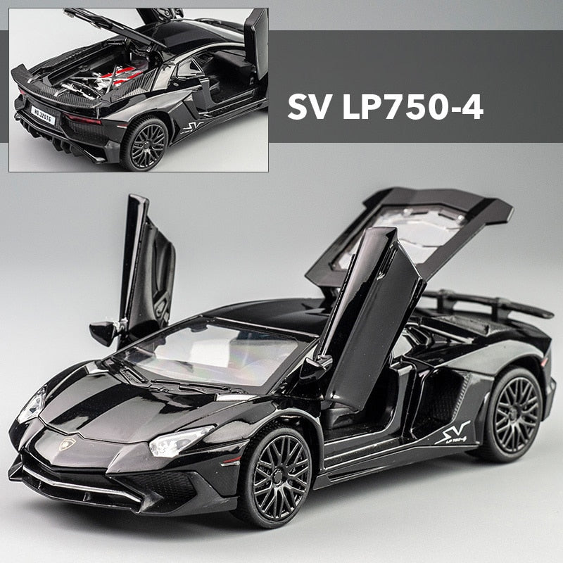 LP770 LP750 1:32 Lambos Car Alloy Sports Car Model Diecast Sound Super Racing Lifting Tail Hot Car Wheel For Children Gifts