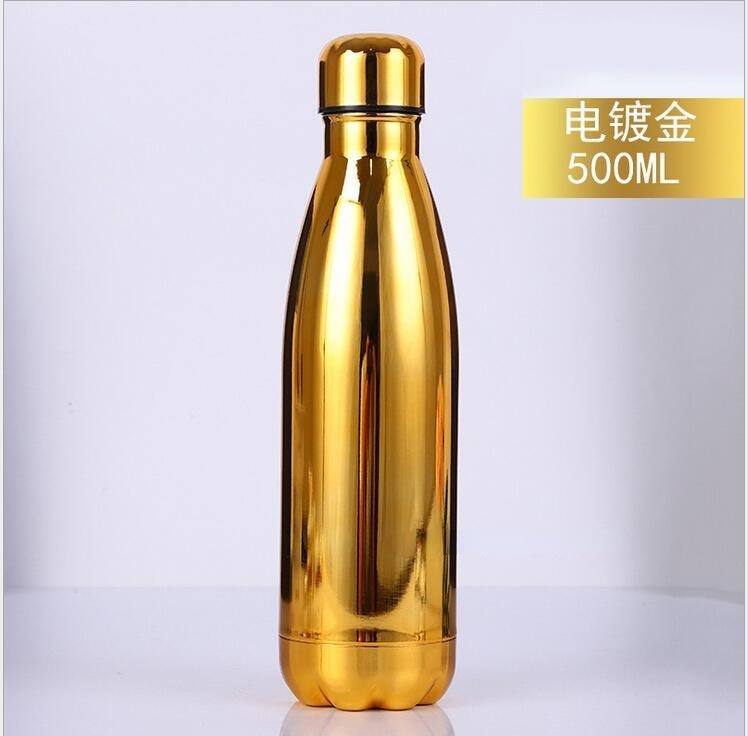 FSILE 500/1000ml Double-Wall Insulated Vacuum Flask Stainless Steel Water Bottle Cola Water Beer Thermos for Sport Bottle