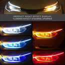 ANMINGPU 1 Paar Sequentielle DRL LED Streifen Blinker Gelb Helle Flexible DRL LED Tagfahrlicht für Autoscheinwerfer