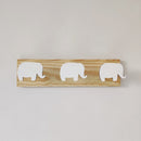 Kids Room Decorative Wooden Hooks White Bunny Dinosaur Natural Wood Hooks For Baby Boys Kids Nursery Room Storage Decoration