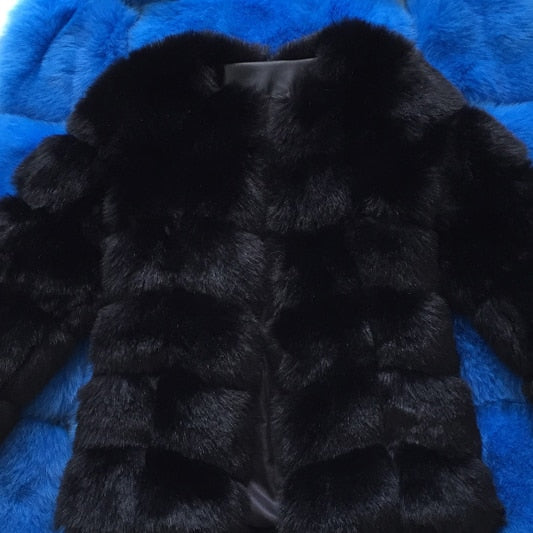 ZADORIN Furry Silver Fox Faux Fur Coat Women Luxury Winter Thick Warm Long Faux Fur Jackets and Coats Ladies Overcoat Streetwear