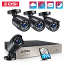 ZOSI Home Security System H.265+ 8CH DVR 4/8pcs 2.0MP 1080p Nachtsicht Outdoor-Überwachung Wasserdichte Kamera-Kits