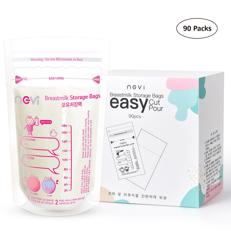 Bolsas de almacenamiento de leche materna NCVI, 180 bolsas de congelador de leche de 6 onzas para almacenamiento de lactancia a largo plazo importadas de Corea, sin BPA