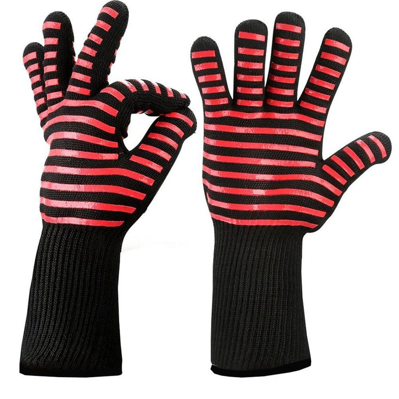 2 Stück Küche Hitzebeständige Handschuhe Ofenhandschuhe Silikonhandschuhe Grill Multifunktionale Topflappen Zum Backen BBQ Guantes Horno