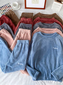 Winter-Pyjama-Sets für Frauen, Nachtwäsche, Zuhause, Kleidung, Pyjama, Heimkleidung, Damen-Pyjama-Set, Samthosen, Nachtwäsche, dick, warm