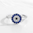 KALETINE Reine 925 Sterling Silber Ringe für Frauen Lucky Evil Eye Charm Blau CZ Finger Gold Ringe Männer Verlobung Hochzeit Schmuck