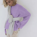 WYWM Cashmere Elegant Women Sweater Oversized Knitted Basic Pullovers O Neck Loose Soft Female Knitwear Jumper