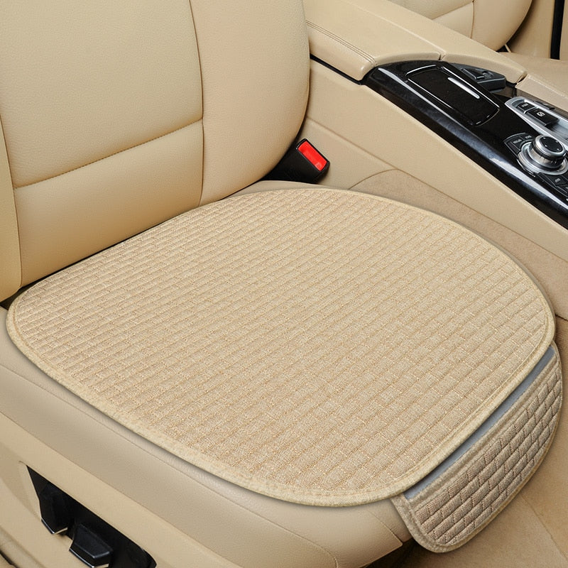 Car Seat Cover Front/ Rear/ Full Set Choose Car Seat Protector Cushion Linen Fabric Car Accessories Universal Size Anti-slip