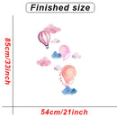 Cartoon Kinderzimmer Wanddekor Wandaufkleber Heißluftballon Vinyl Wandtattoos für Heimtextilien Kunstwandbilder Aufkleber Tapete