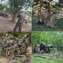 Männer Frauen Kinder Outdoor Ghillie Anzug Camouflage Kleidung Dschungelanzug CS Training Blätter Kleidung Jagdanzug Hose Kapuzenjacke