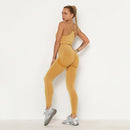 Nahtloses Fitnessstudio Set Sport-BH und Leggings Jogging Damen Set Kleidung Nahtloses Training Sporthose Damen Fitness Sportanzug