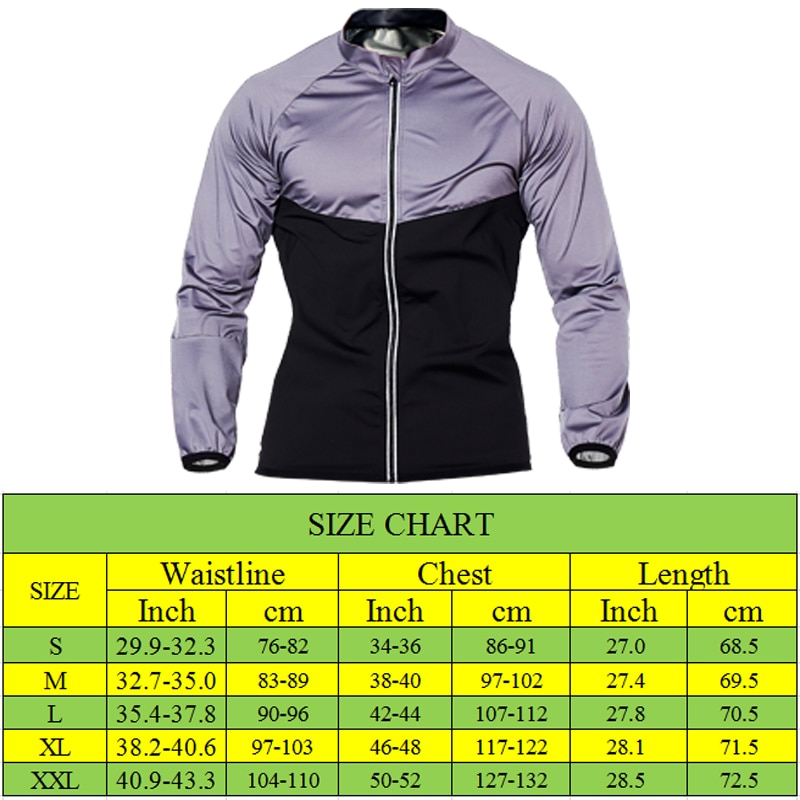 NINGMI New Sauna Shirt with Zipper Waist Trainer Slimming Shirt for Weight Loss Running Fitness Training Sweating Sauna Vest