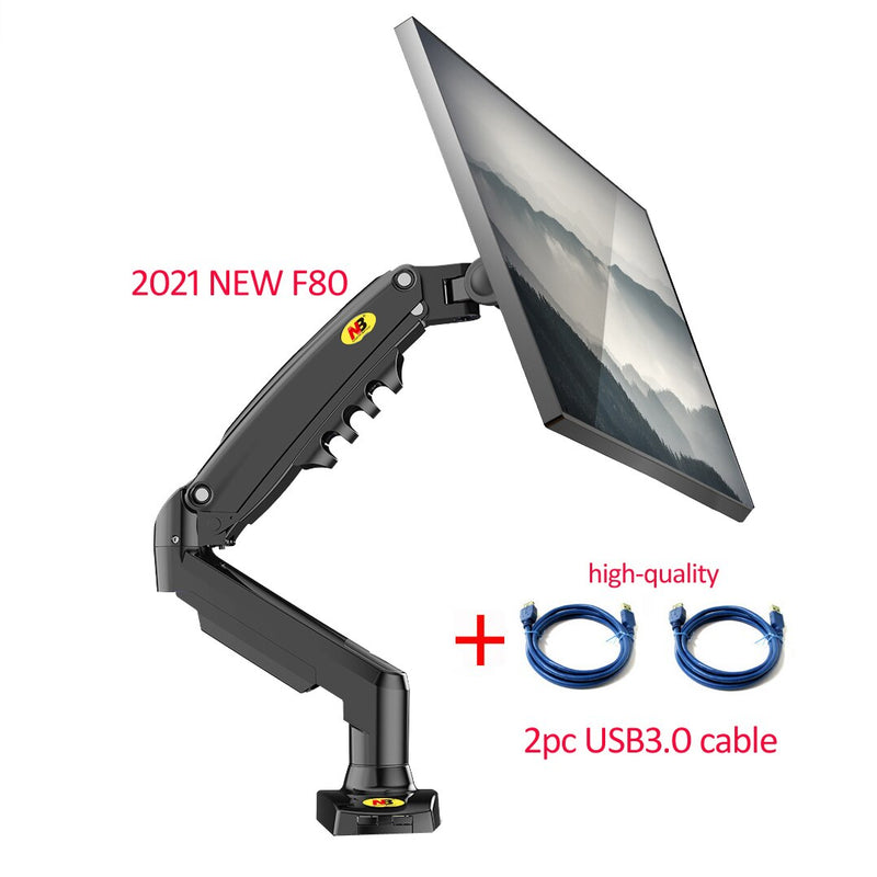 2019 NEU NB F80 Desktop17-27" LCD LED Monitorhalter Arm Gasfeder Vollbewegliche Gasfeder Flexi TV-Halterung Belastbar 2-9 kg