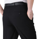 Pantalones de seda finos de negocios de verano para hombre 29-56 pantalones de traje holgados de oficina transpirables negros clásicos formales de talla grande para hombre